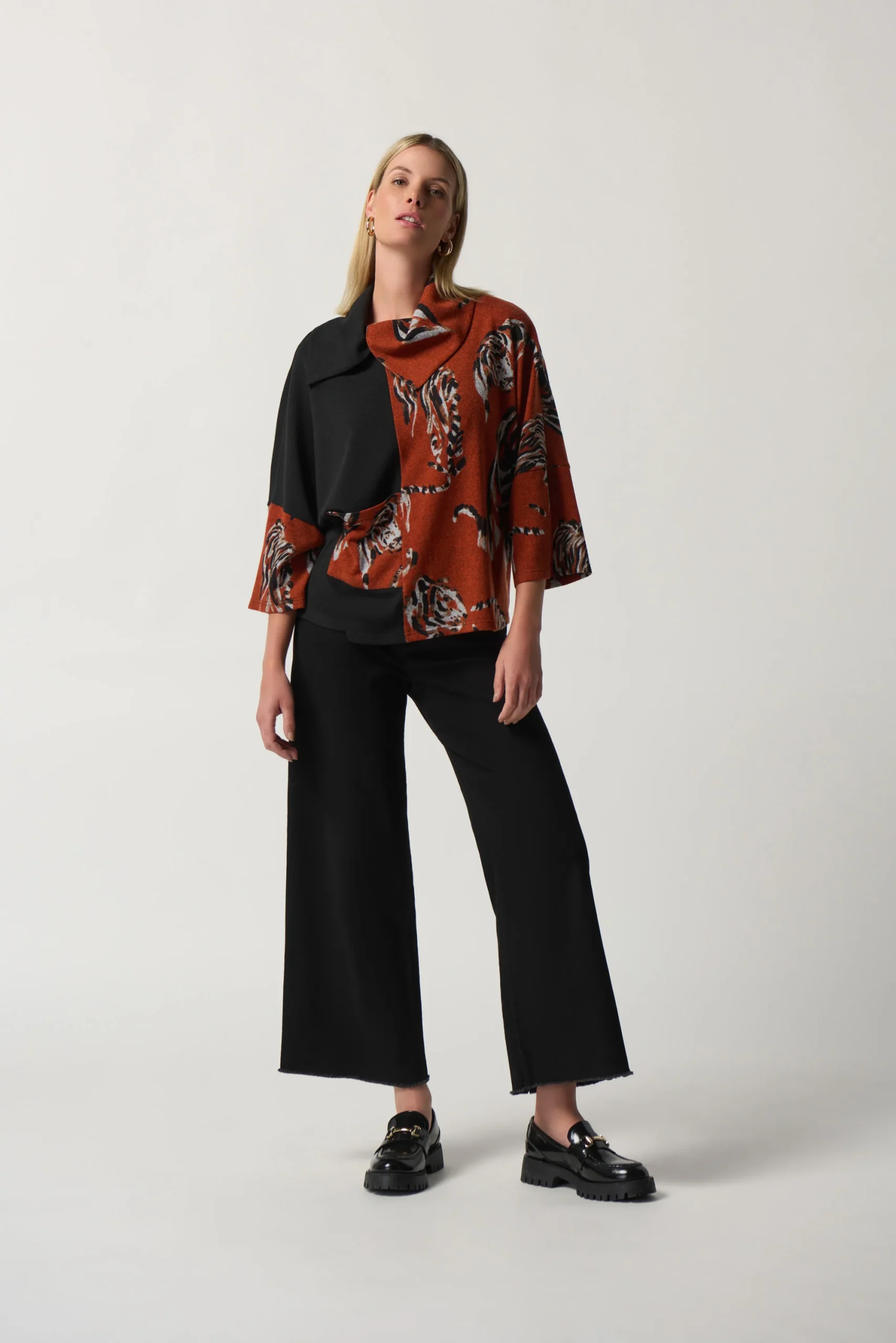 Jeans pierna ancha negro 233970 - Imagen 2
