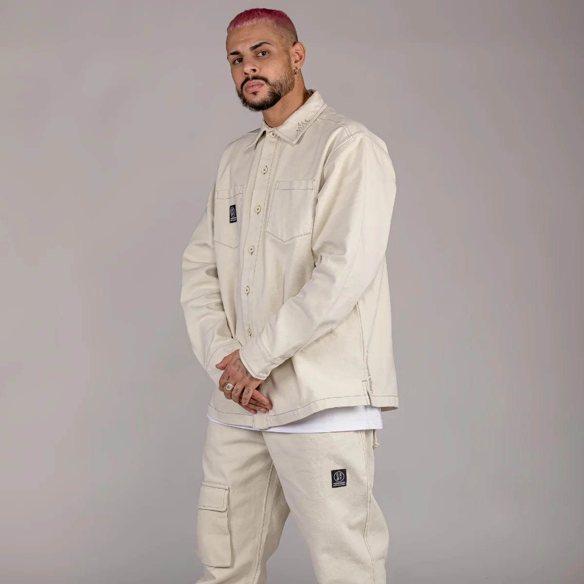 Camisa Grimey "SNOW FOX" Canvas - Cream | Winter 22 - Imagen 6