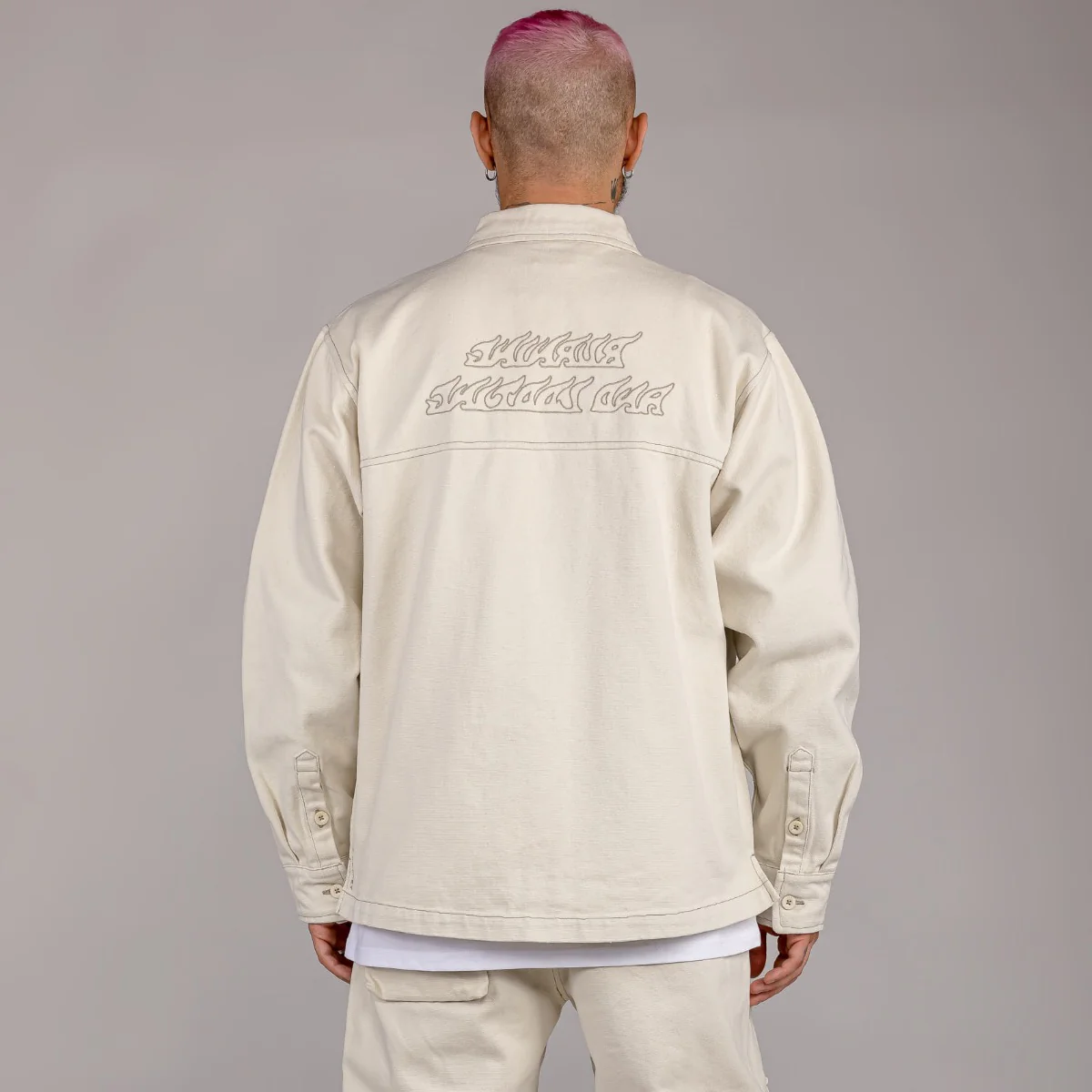 Camisa Grimey "SNOW FOX" Canvas - Cream | Winter 22 - Imagen 7