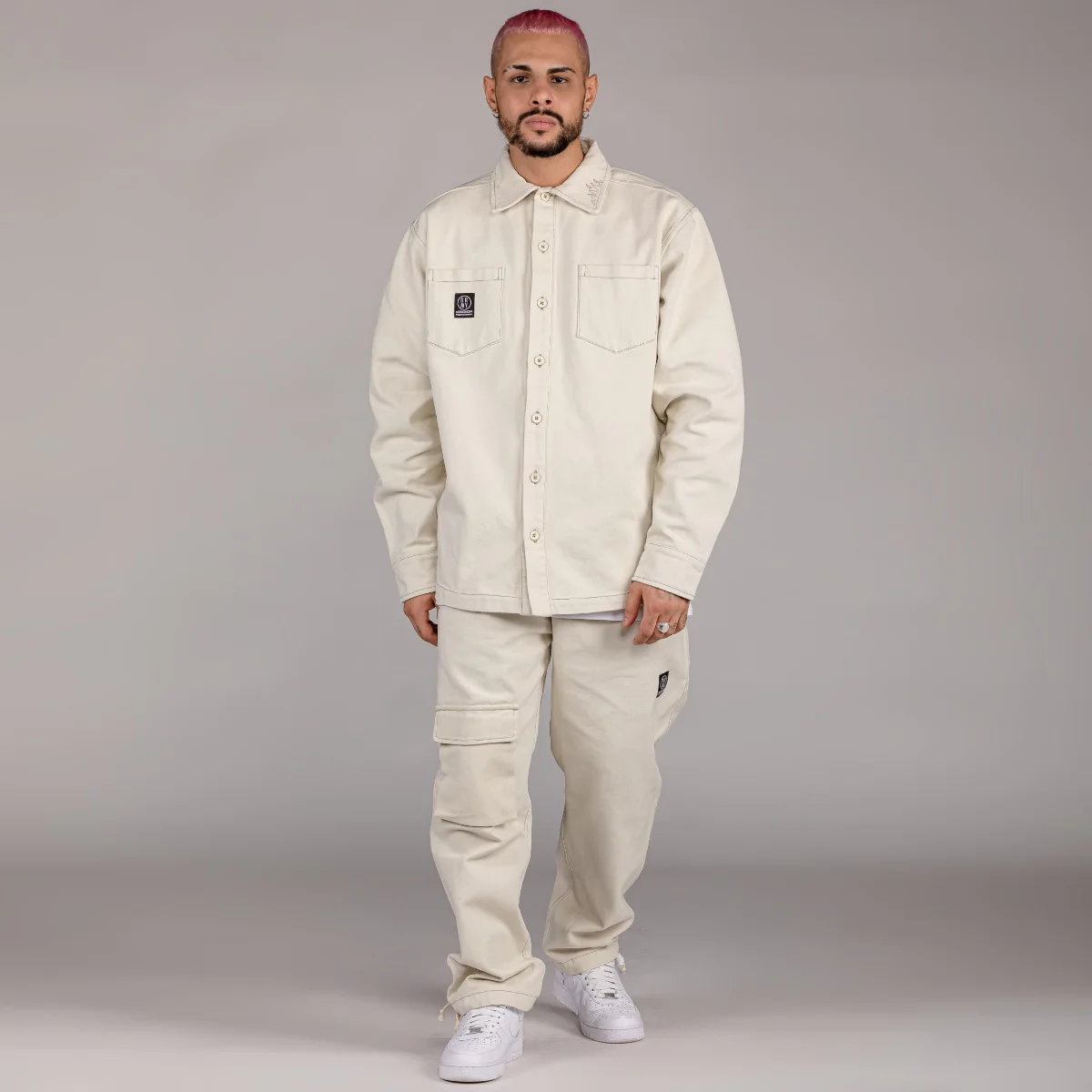 Camisa Grimey "SNOW FOX" Canvas - Cream | Winter 22 - Imagen 8